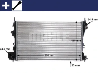 Радиатор, охлаждение двигателя KNECHT/MAHLE CR 40 000S