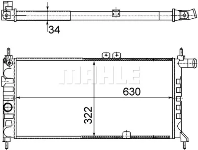 CR 441 000S KNECHT/MAHLE Радиатор, охлаждение двигателя