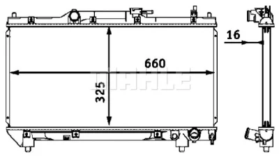 CR 544 000S KNECHT/MAHLE Радиатор, охлаждение двигателя