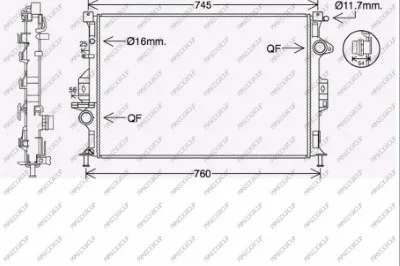 FD804R001 PRASCO Радиатор, охлаждение двигателя