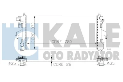 285500 KALE OTO RADYATÖR Радиатор, охлаждение двигателя