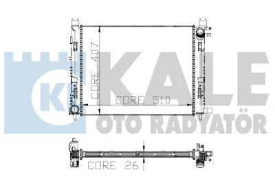 Радиатор, охлаждение двигателя KALE OTO RADYATÖR 306000