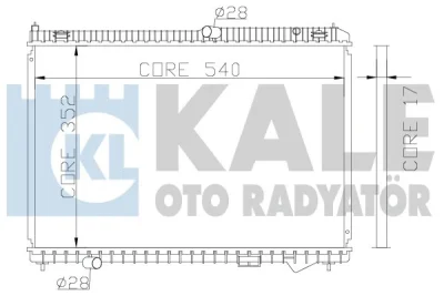 Радиатор, охлаждение двигателя KALE OTO RADYATÖR 341945