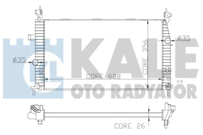 Радиатор, охлаждение двигателя KALE OTO RADYATÖR 342070