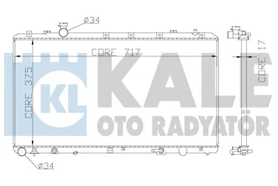 Радиатор, охлаждение двигателя KALE OTO RADYATÖR 342120