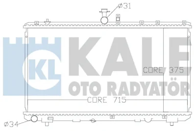 Радиатор, охлаждение двигателя KALE OTO RADYATÖR 342125