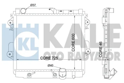 Радиатор, охлаждение двигателя KALE OTO RADYATÖR 342145