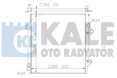Радиатор, охлаждение двигателя KALE OTO RADYATÖR 342180