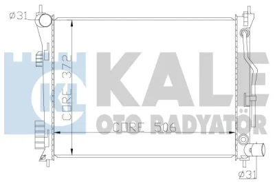 Радиатор, охлаждение двигателя KALE OTO RADYATÖR 342280