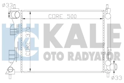 Радиатор, охлаждение двигателя KALE OTO RADYATÖR 342285