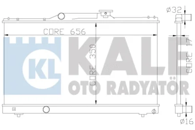 Радиатор, охлаждение двигателя KALE OTO RADYATÖR 342325