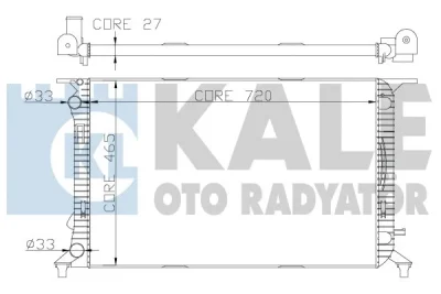 Радиатор, охлаждение двигателя KALE OTO RADYATÖR 342340