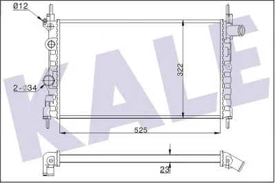 342430 KALE OTO RADYATÖR Радиатор, охлаждение двигателя