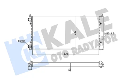 Радиатор, охлаждение двигателя KALE OTO RADYATÖR 348240