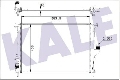 Радиатор, охлаждение двигателя KALE OTO RADYATÖR 348685