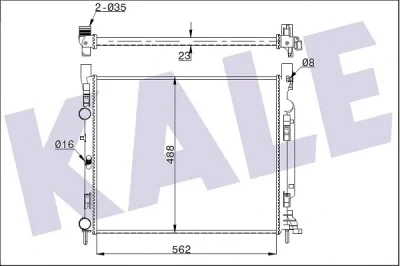 Радиатор, охлаждение двигателя KALE OTO RADYATÖR 351010