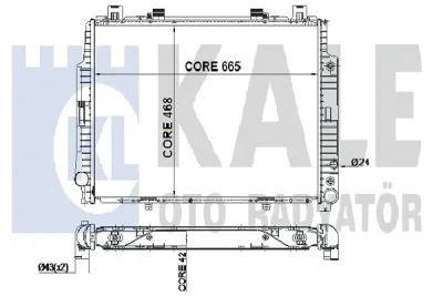 Радиатор, охлаждение двигателя KALE OTO RADYATÖR 351300