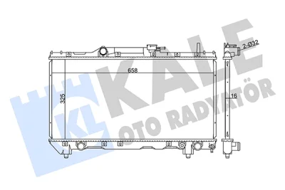 Радиатор, охлаждение двигателя KALE OTO RADYATÖR 351920