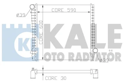 Радиатор, охлаждение двигателя KALE OTO RADYATÖR 354300