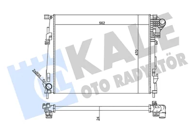 Радиатор, охлаждение двигателя KALE OTO RADYATÖR 356895