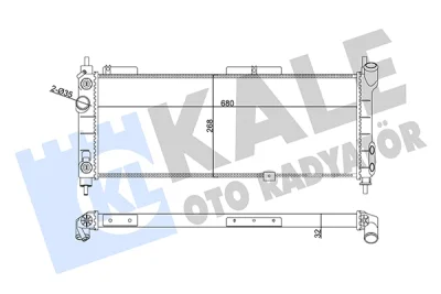357025 KALE OTO RADYATÖR Радиатор, охлаждение двигателя