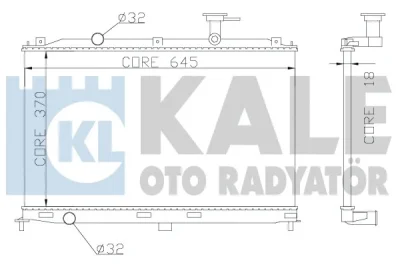 Радиатор, охлаждение двигателя KALE OTO RADYATÖR 358000
