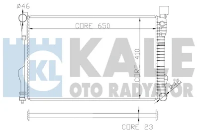 Радиатор, охлаждение двигателя KALE OTO RADYATÖR 360600