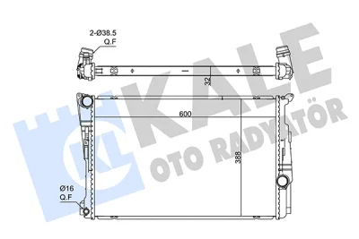 Радиатор, охлаждение двигателя KALE OTO RADYATÖR 361715