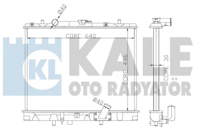 Радиатор, охлаждение двигателя KALE OTO RADYATÖR 362400