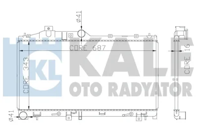 Радиатор, охлаждение двигателя KALE OTO RADYATÖR 365000