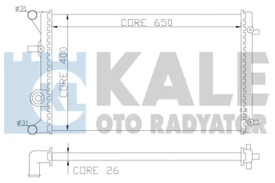 Радиатор, охлаждение двигателя KALE OTO RADYATÖR 366400