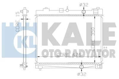 Радиатор, охлаждение двигателя KALE OTO RADYATÖR 367000