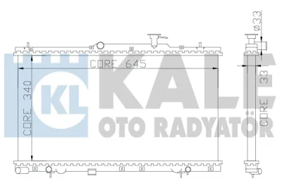 Радиатор, охлаждение двигателя KALE OTO RADYATÖR 369000