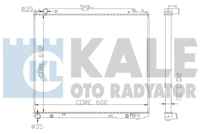 Радиатор, охлаждение двигателя KALE OTO RADYATÖR 370600