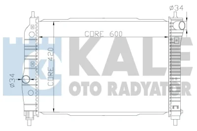 Радиатор, охлаждение двигателя KALE OTO RADYATÖR 372300