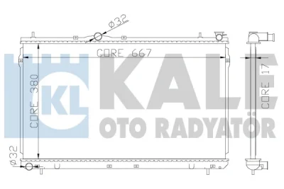 Радиатор, охлаждение двигателя KALE OTO RADYATÖR 372400