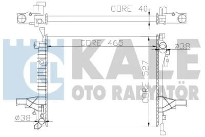 Радиатор, охлаждение двигателя KALE OTO RADYATÖR 375200