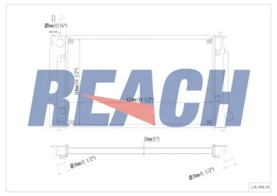 Радиатор, охлаждение двигателя REACH 1.40.14956.126