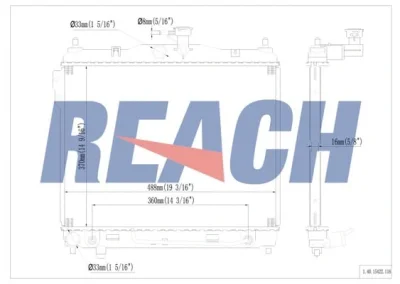 1.40.15422.116 REACH Радиатор, охлаждение двигателя