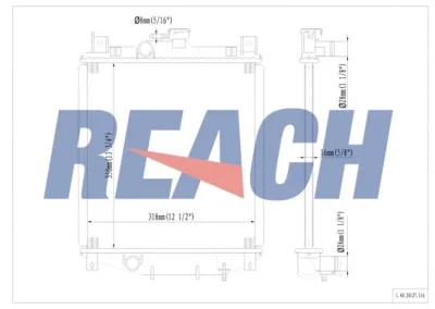 Радиатор, охлаждение двигателя REACH 1.40.20127.116