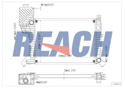 1.40.20646.132 REACH Радиатор, охлаждение двигателя