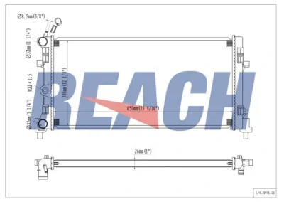 1.40.20918.126 REACH Радиатор, охлаждение двигателя
