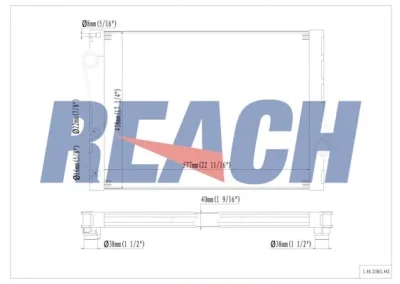 1.40.21063.442 REACH Радиатор, охлаждение двигателя
