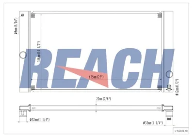 1.40.21112.422 REACH Радиатор, охлаждение двигателя