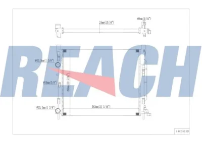 Радиатор, охлаждение двигателя REACH 1.40.21442.523