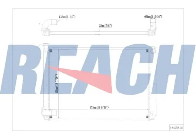 1.40.22516.122 REACH Радиатор, охлаждение двигателя