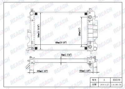 1.41.2081.136 REACH Радиатор, охлаждение двигателя