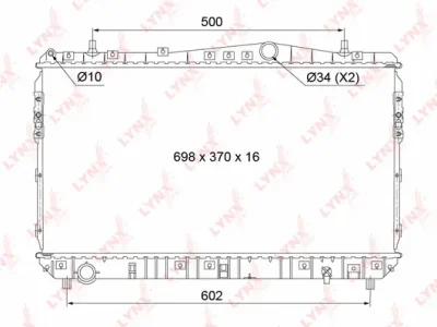 RB-1015 LYNXAUTO Радиатор, охлаждение двигателя