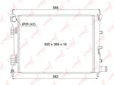 RB-1048 LYNXAUTO Радиатор, охлаждение двигателя