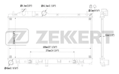 MK-1124 ZEKKERT Радиатор, охлаждение двигателя